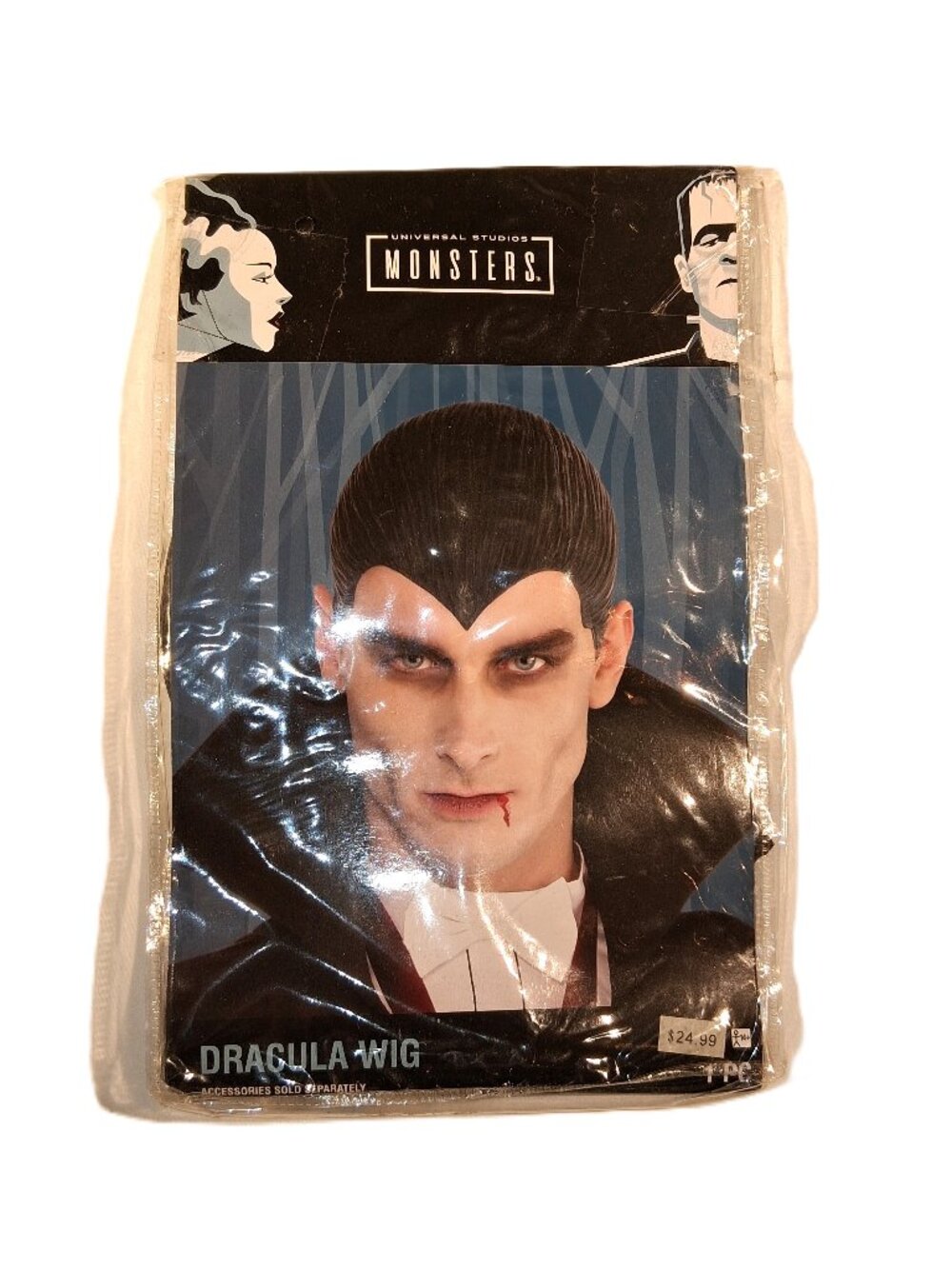 Universal Studios Monsters DRACULA WIG New in Pkg Polyurethane Fitted Halloween
